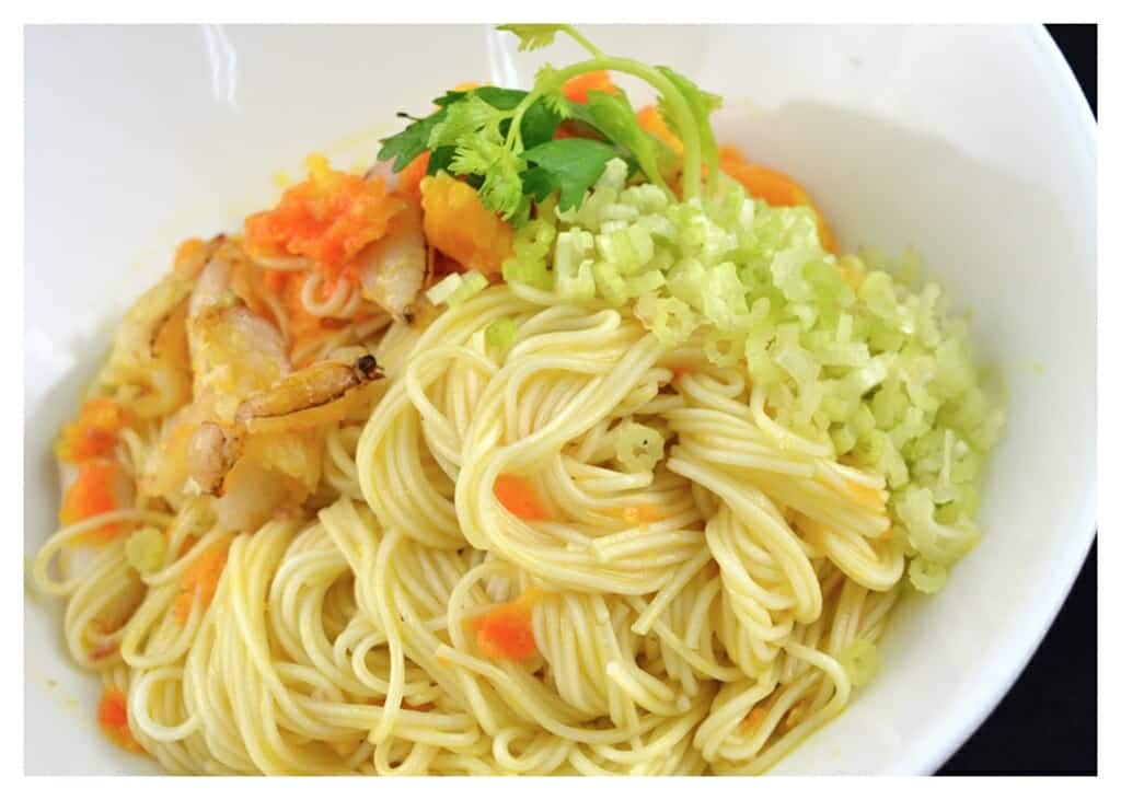 百福素麵料理食譜-蟹黃乾拌素麵 - 1